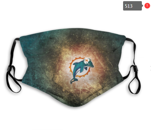 NFL Miami Dolphins #4 Dust mask with filter->nfl dust mask->Sports Accessory